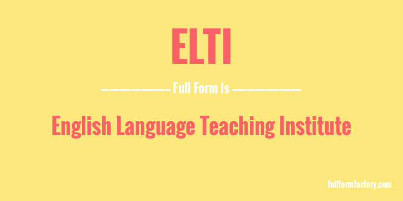 elti-full-form