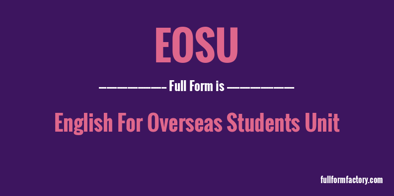 eosu-full-form