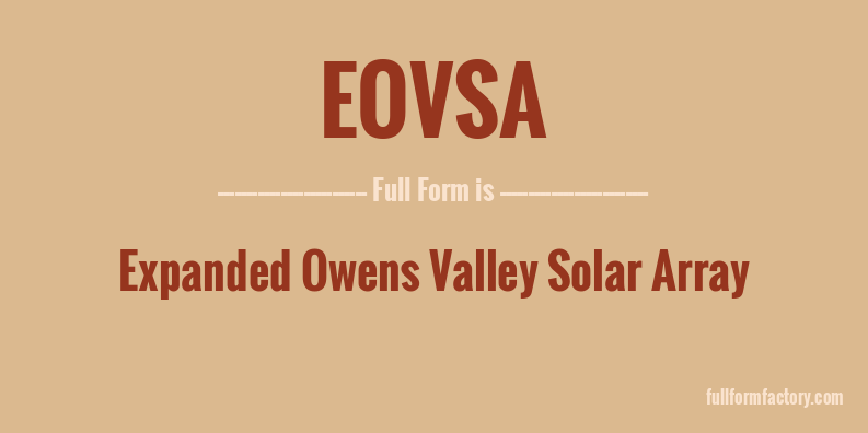 eovsa-full-form