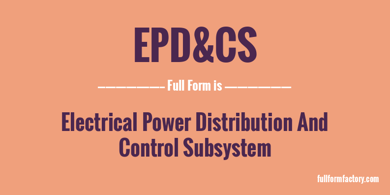 epd&cs-full-form