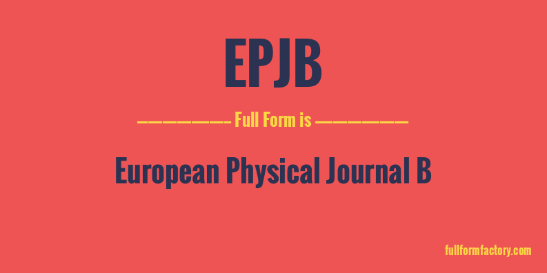 epjb-full-form