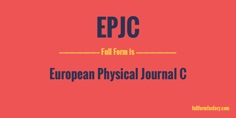epjc-full-form