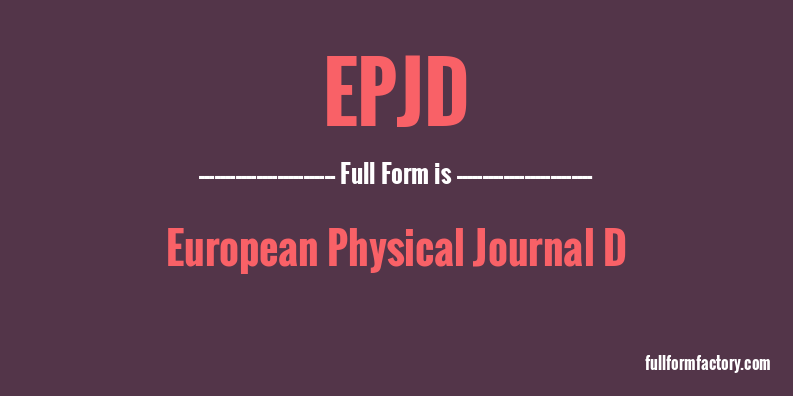 epjd-full-form