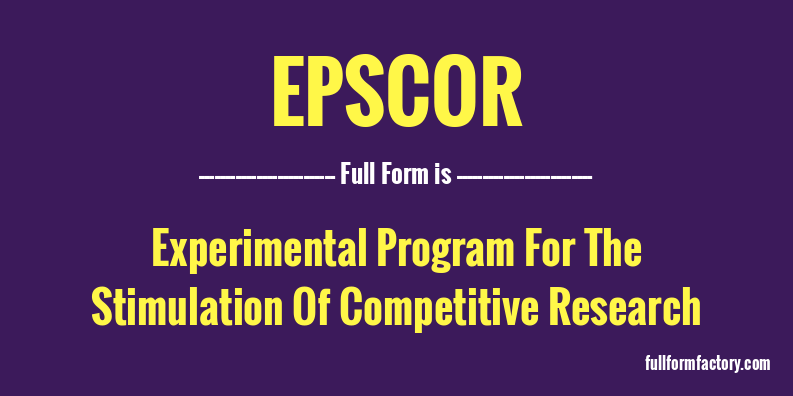 epscor-full-form