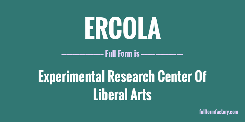 ercola-full-form