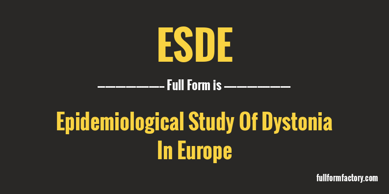 esde-full-form
