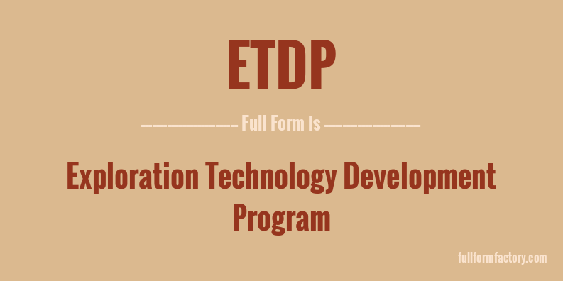 etdp-full-form