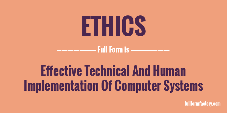 ethics-full-form