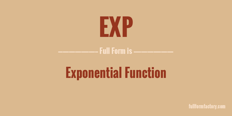 exp-full-form