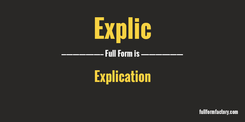 explic-full-form