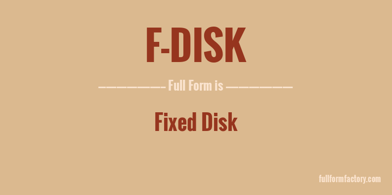 f-disk-full-form