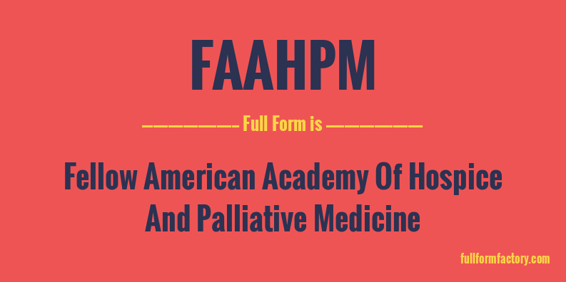 faahpm-full-form