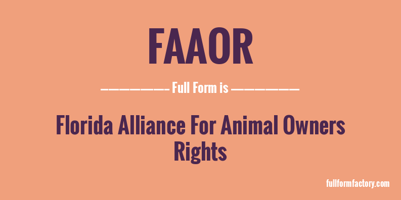 faaor-full-form