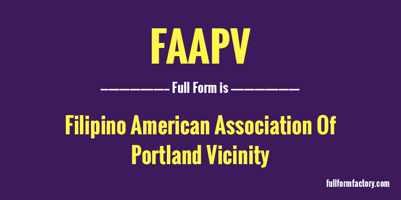 faapv-full-form