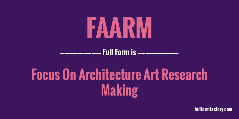 faarm-full-form