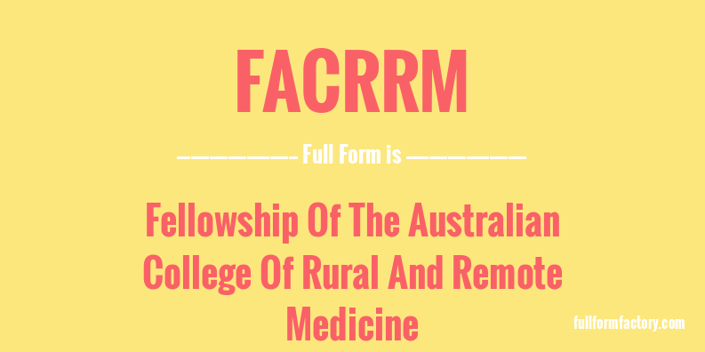 facrrm-full-form