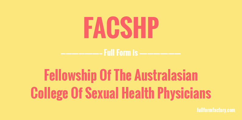 facshp-full-form