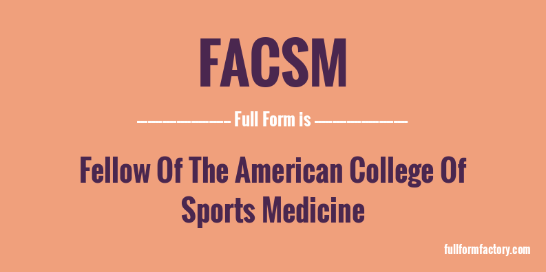 facsm-full-form