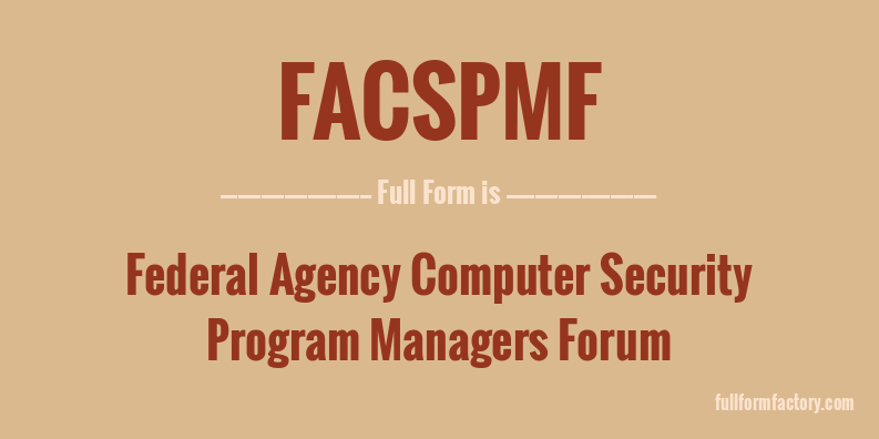 facspmf-full-form