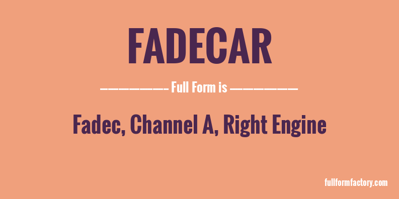 fadecar-full-form