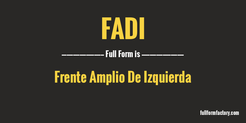 fadi-full-form