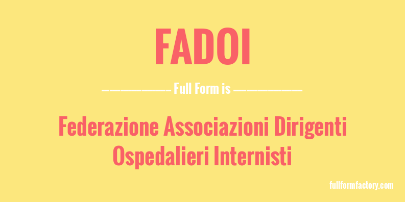 fadoi-full-form