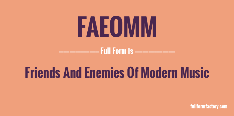 faeomm-full-form