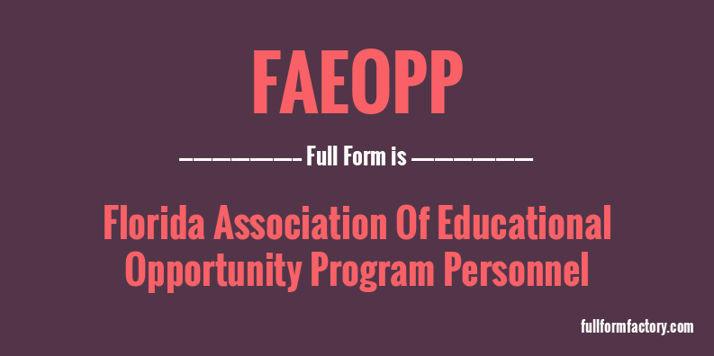 faeopp-full-form