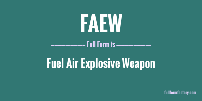 faew-full-form