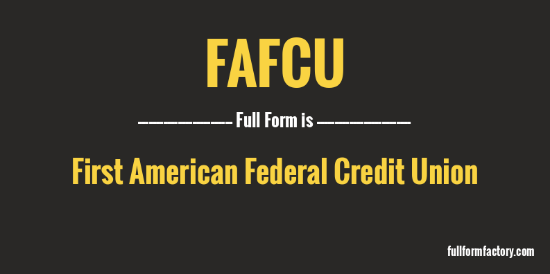 fafcu-full-form