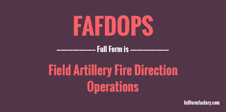 fafdops-full-form