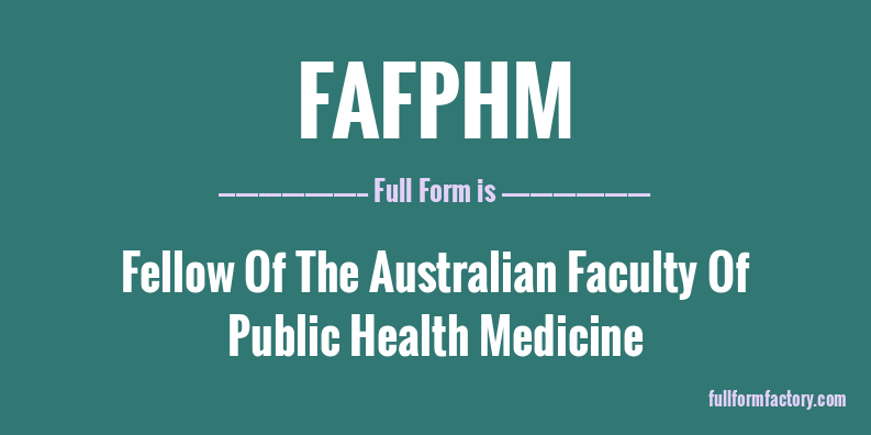 fafphm-full-form
