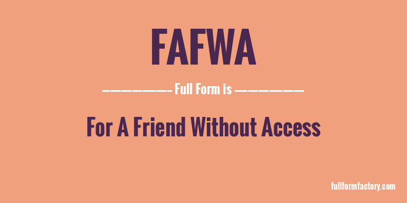 fafwa-full-form