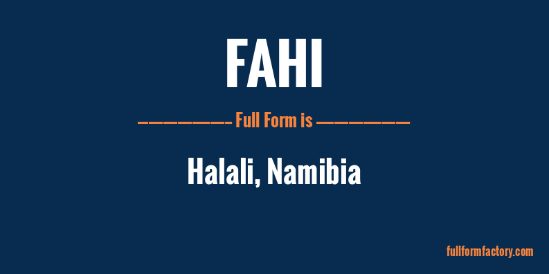 fahi-full-form