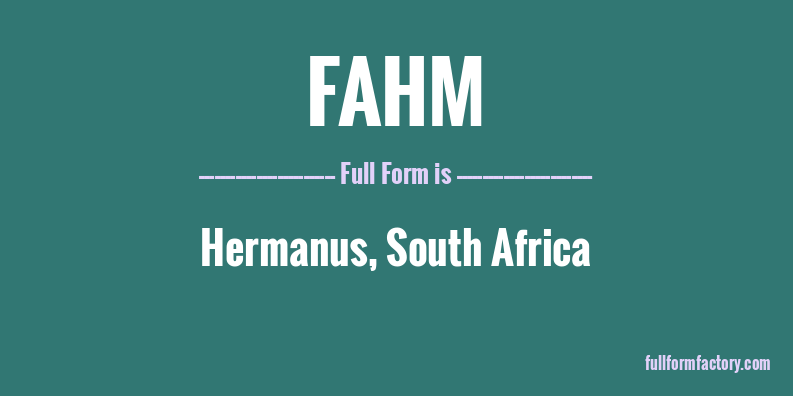 fahm-full-form
