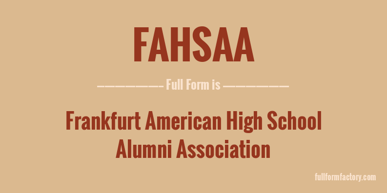 fahsaa-full-form
