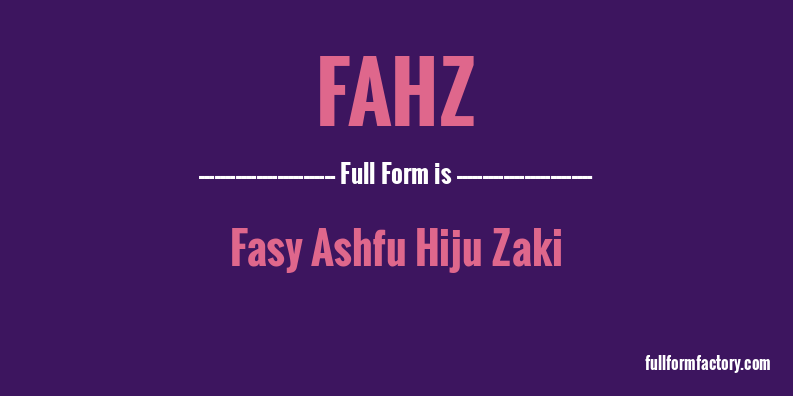 fahz-full-form