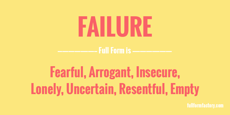 failure-full-form