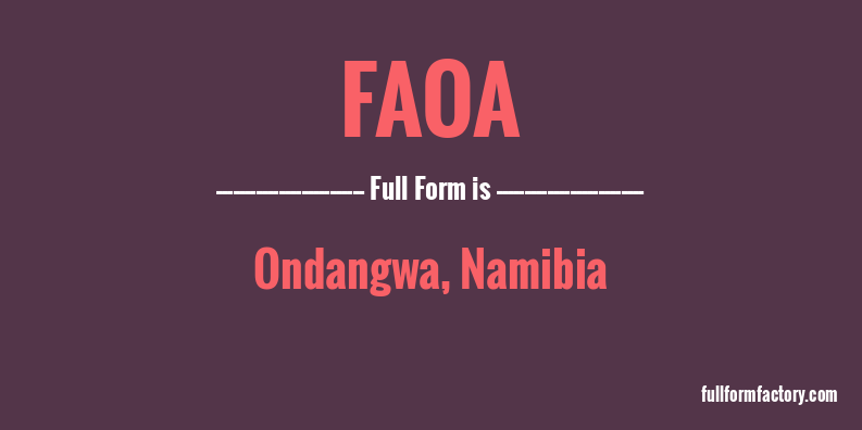 faoa-full-form