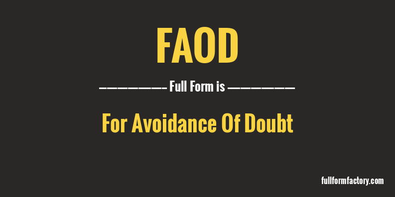 faod-full-form