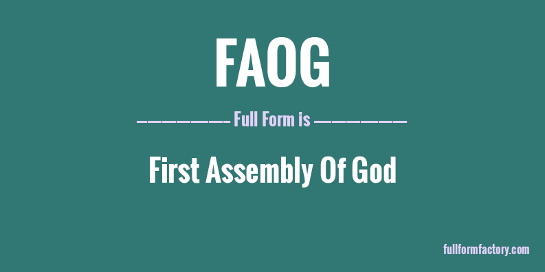 faog-full-form