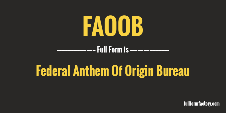 faoob-full-form