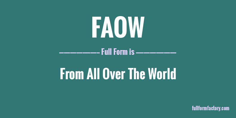 faow-full-form