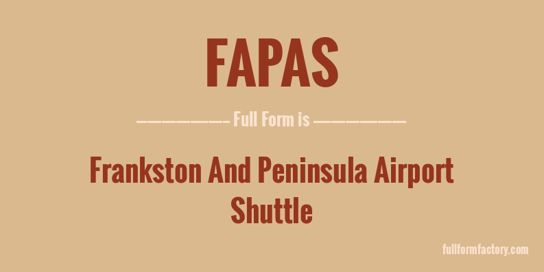 fapas-full-form