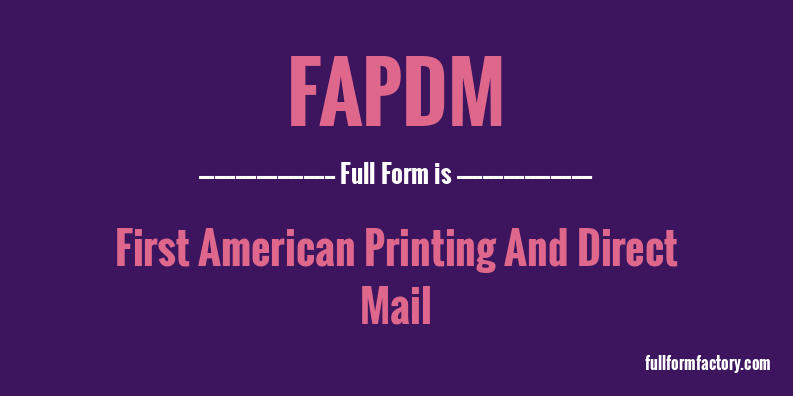 fapdm-full-form