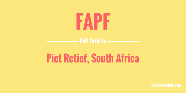 fapf-full-form