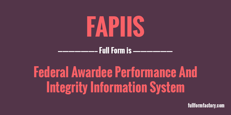 fapiis-full-form