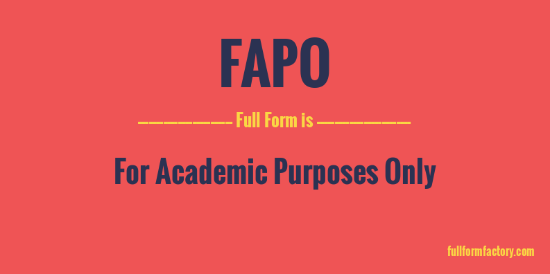 fapo-full-form