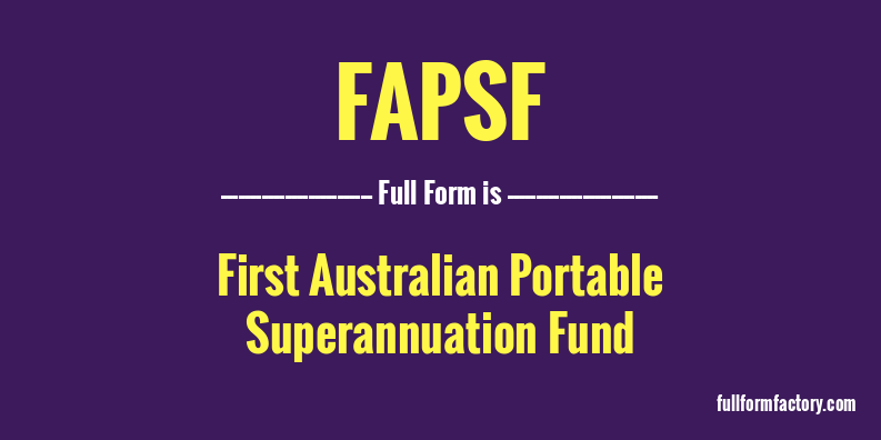 fapsf-full-form