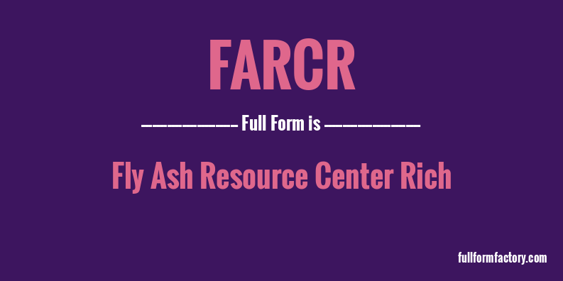 farcr-full-form